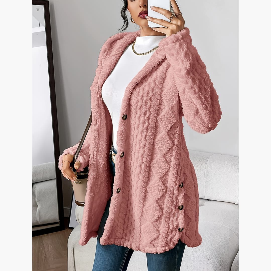 Edith™ | Manteau léger à capuche teddy