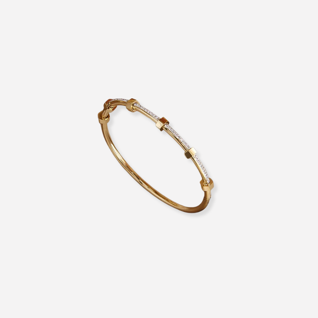 Madison™ | Bracelet Doré Moissanite