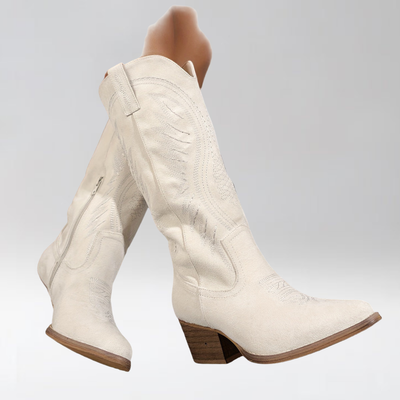 Léana™ | Bottines western brodées