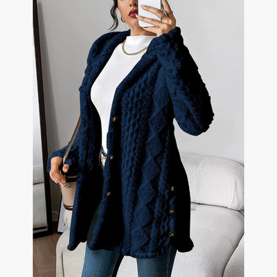 Edith™ | Manteau léger à capuche teddy