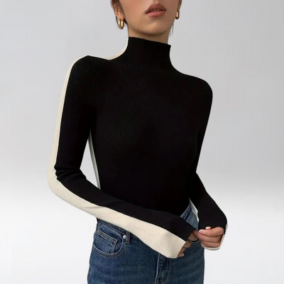 PULL™ | COL ROULÉ BICOLORE