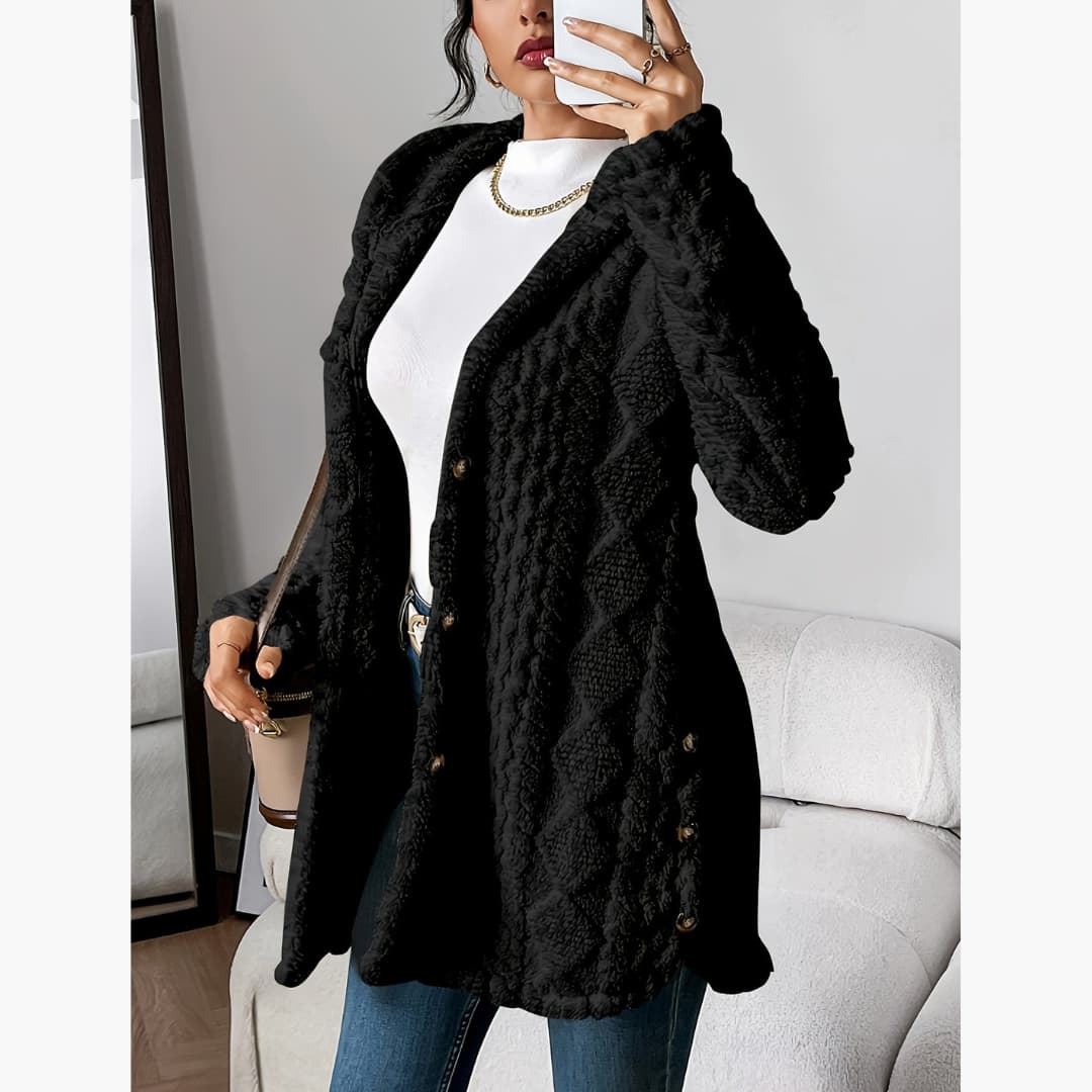 Edith™ | Manteau léger à capuche teddy