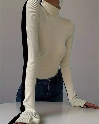 PULL™ | COL ROULÉ BICOLORE