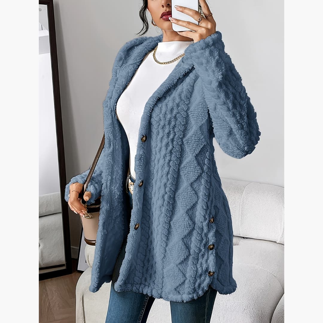 Edith™ | Manteau léger à capuche teddy