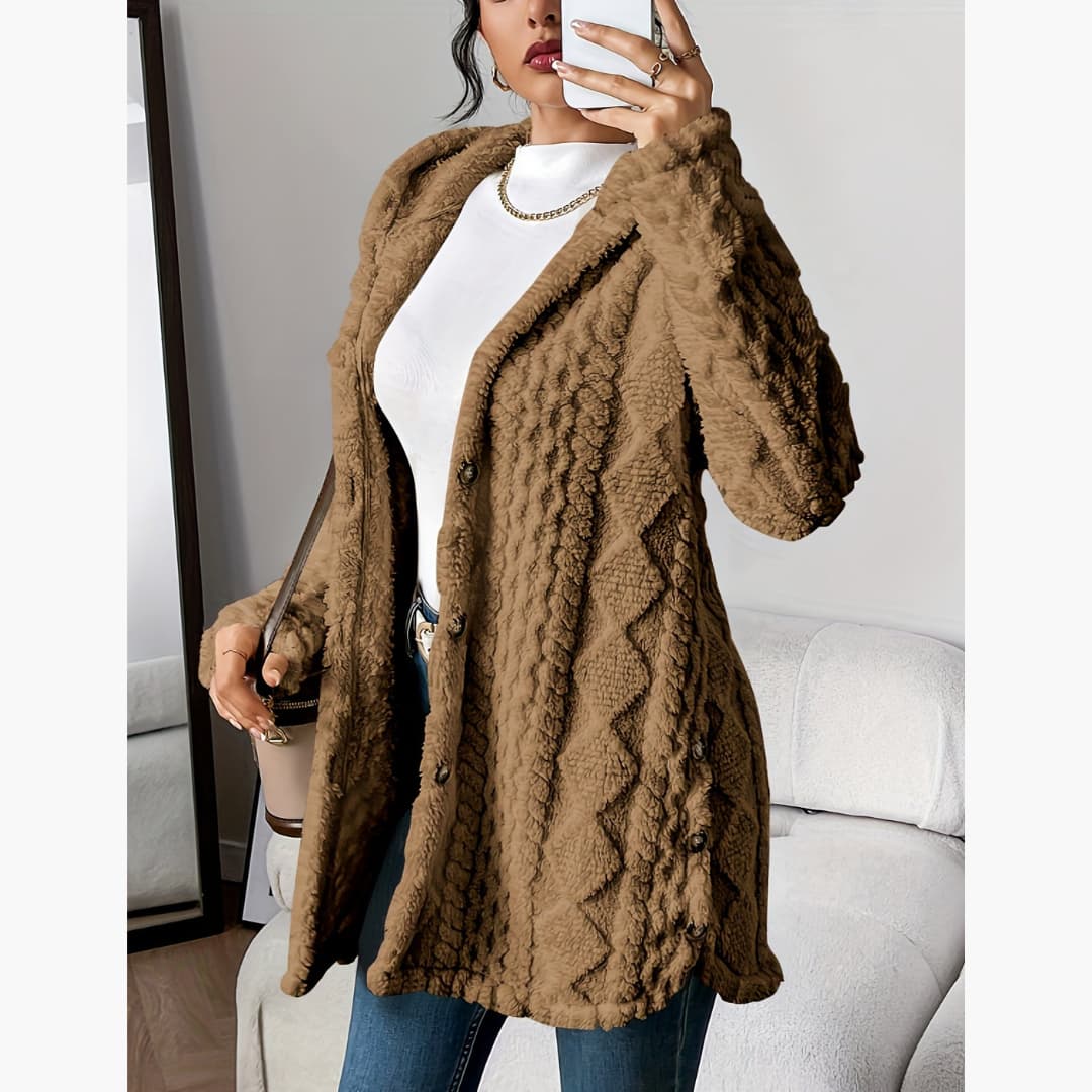 Edith™ | Manteau léger à capuche teddy