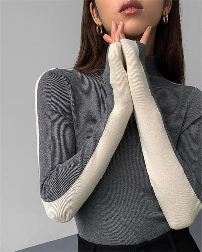 PULL™ | COL ROULÉ BICOLORE