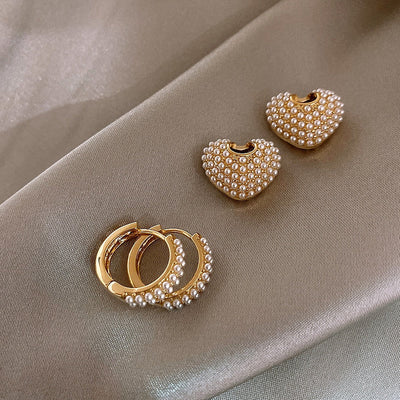 YULI™ | BOUCLES PERLES CŒUR