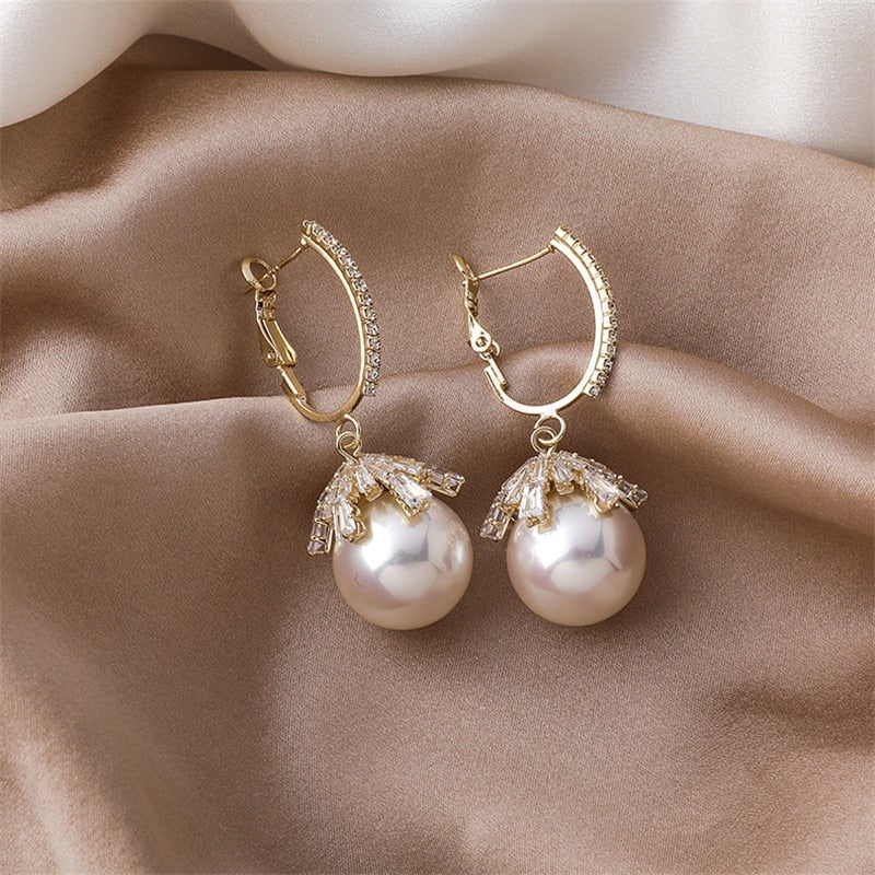 MALIA™ | BOUCLES PENDANTES PERLE