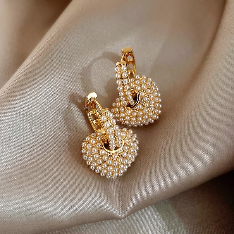 YULI™ | BOUCLES PERLES CŒUR