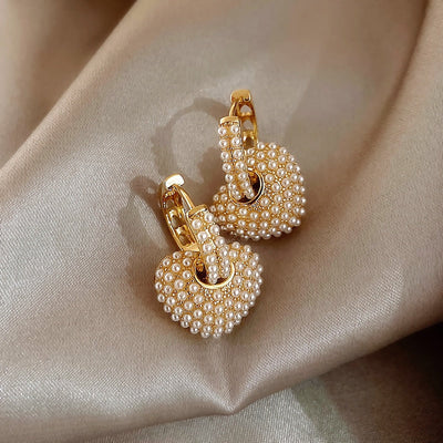 YULI™ | BOUCLES PERLES CŒUR