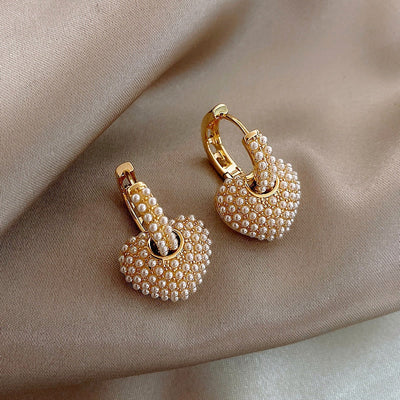 YULI™ | BOUCLES PERLES CŒUR