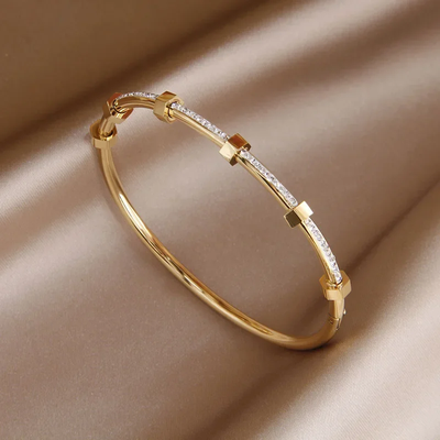 Madison™ | Bracelet Doré Moissanite